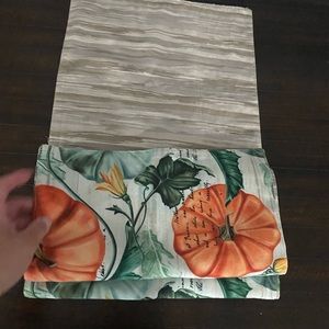 Double sided table runner pumpkin